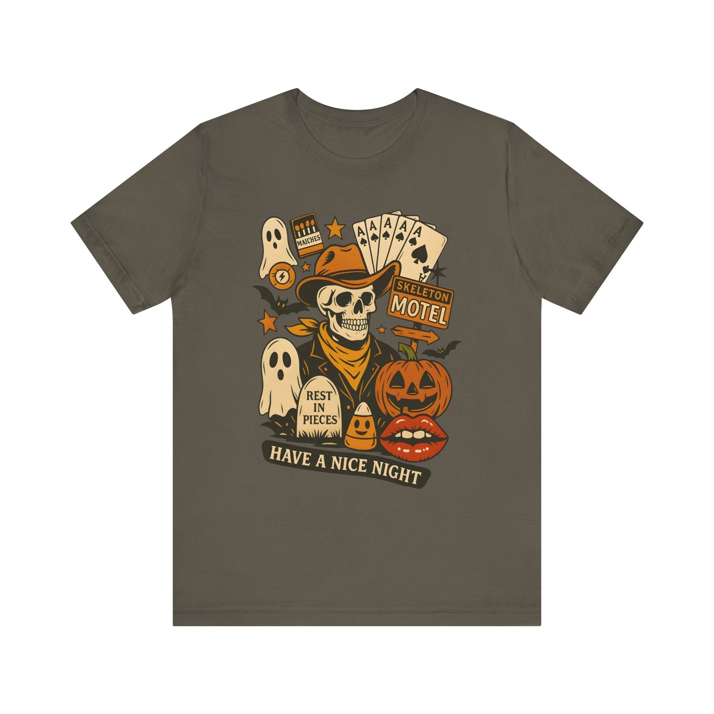 Have A Nice Night Shirt – Spooky Cowboy Skeleton Western Halloween Tee