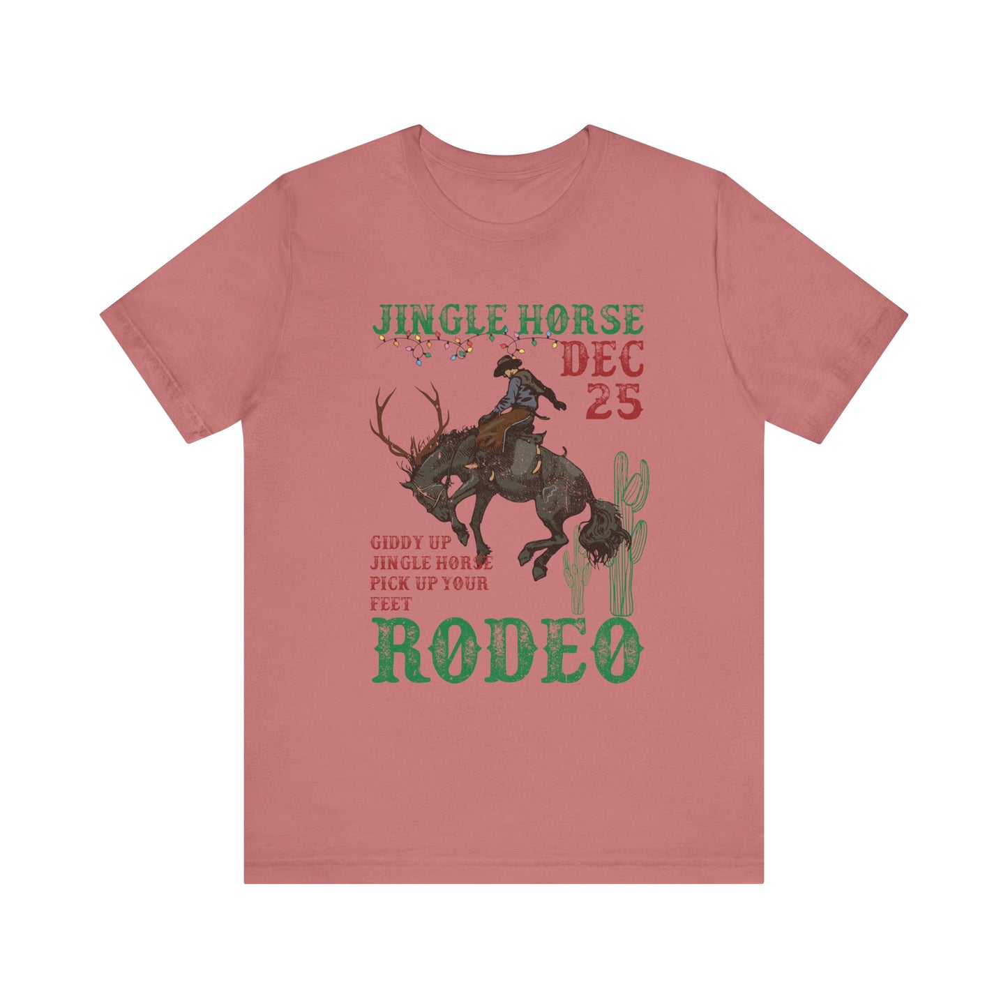Giddy Up Jingle Horse Shirt – Western Rodeo Howdy Christmas Holiday Tee