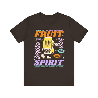 Christian Fruit Shirt – Drink Up Milk Bottle Faith Graphic Tee