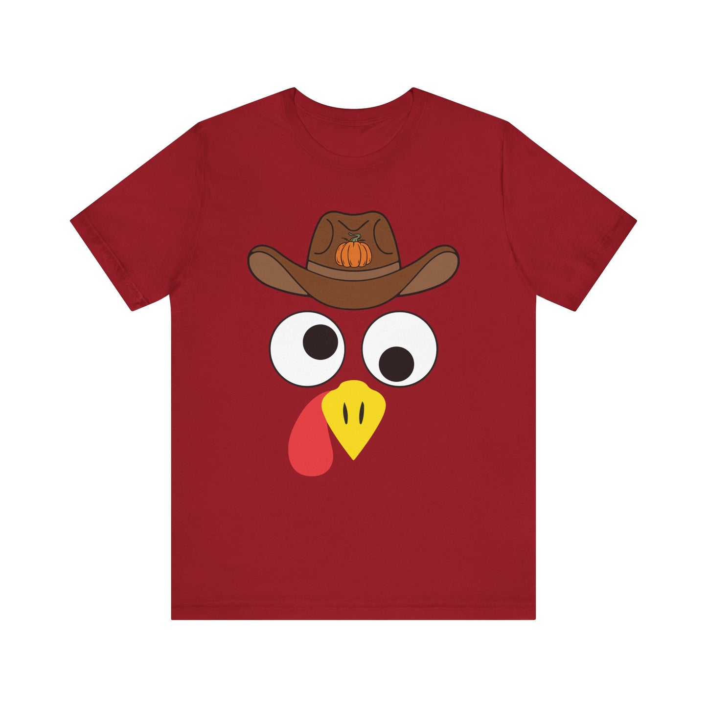 Thanksgiving Couples Turkey Face Shirt – Funny Cowboy & Cowgirl Matching Tee