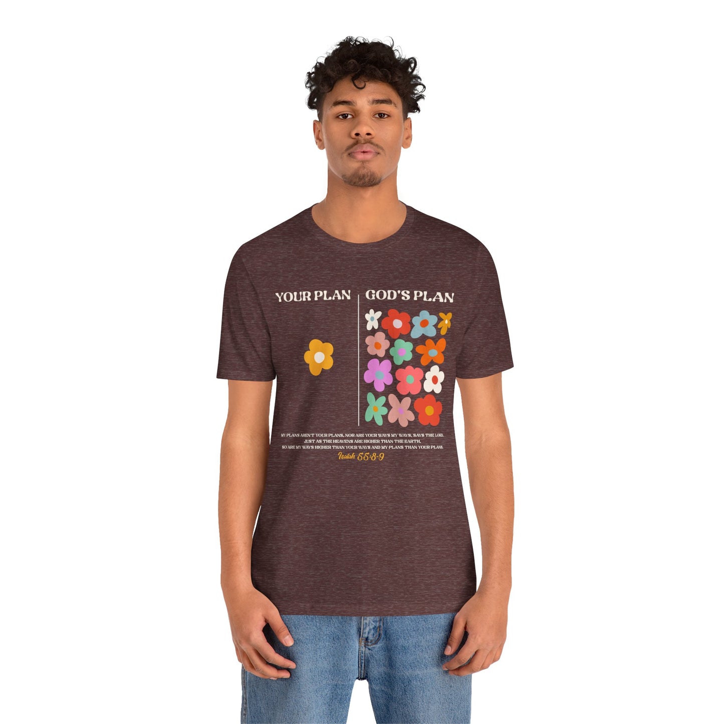 Your Plan God’s Plan Shirt – Isaiah 55:8-9 Bible Verse Christian Floral Tee