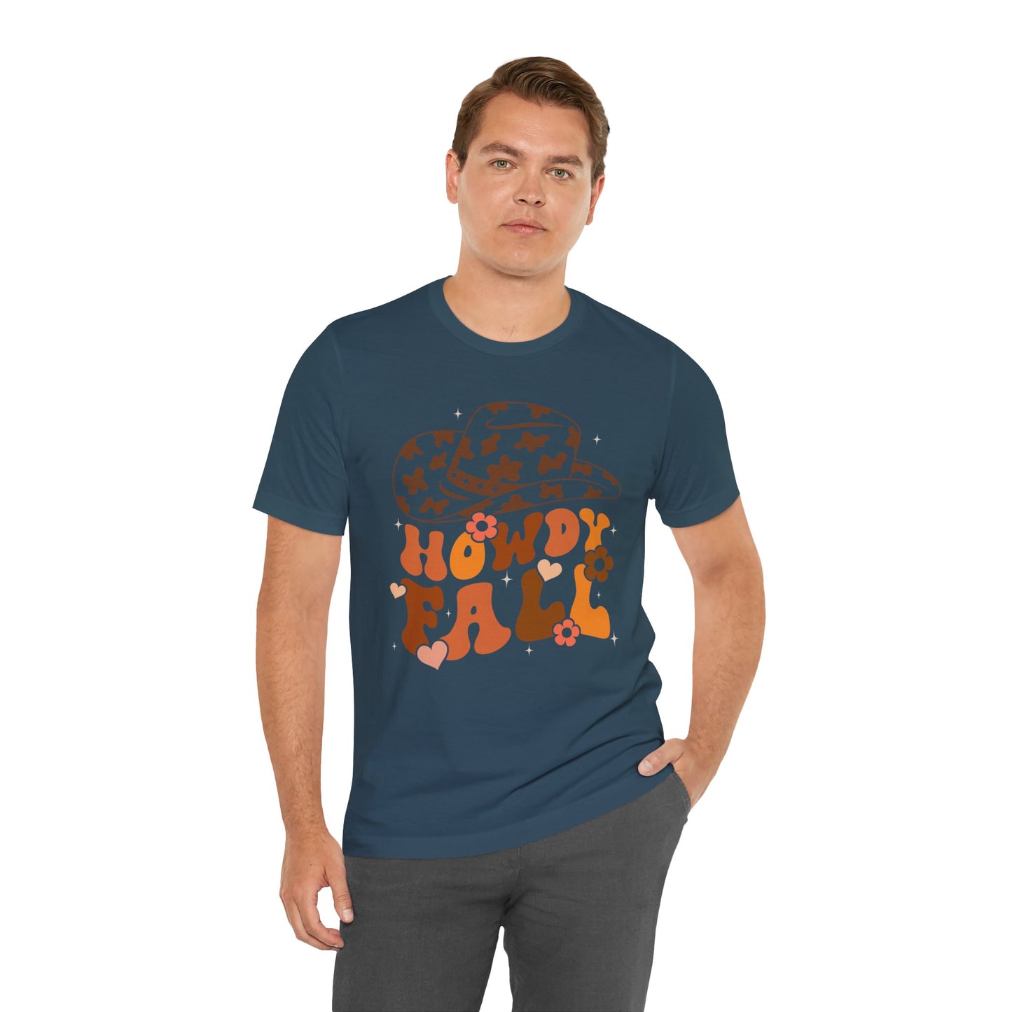 Retro Groovy Howdy Fall Shirt – Western Cowboy Pumpkin Thanksgiving Tee