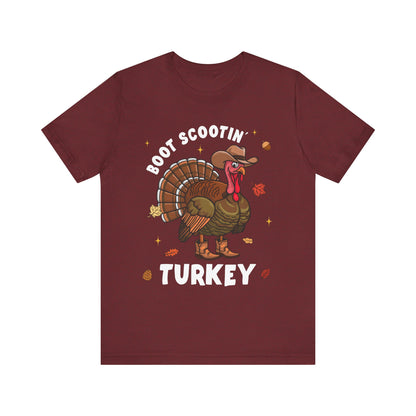 Thanksgiving Cowboy Turkey Shirt – Boot Scootin’ Western Rodeo Tee