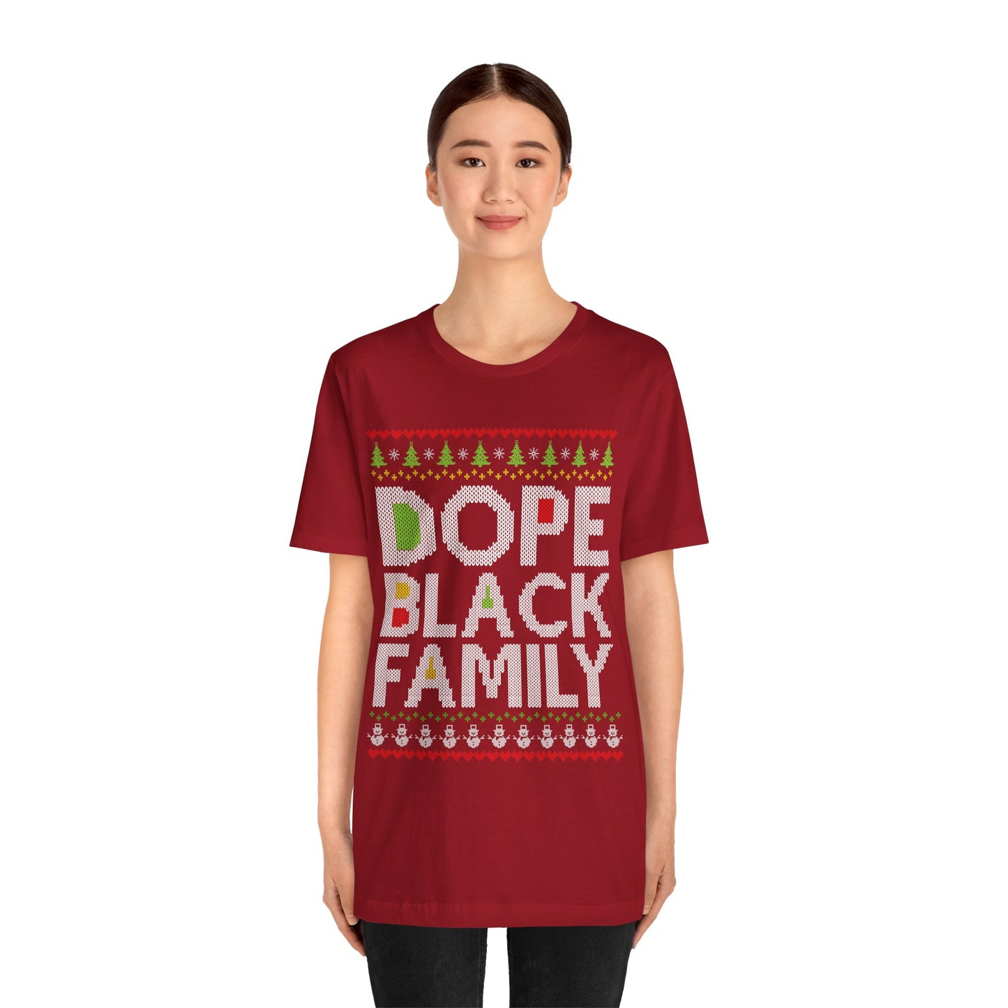 Dope Black Family Ugly Christmas Sweater – Afrocentric Holiday Shirt, Funny Matching Christmas Tee for Proud Black Families
