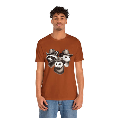 Cowboy Trash Trio Shirt – Opossum Raccoon Western Rodeo Funny Tee