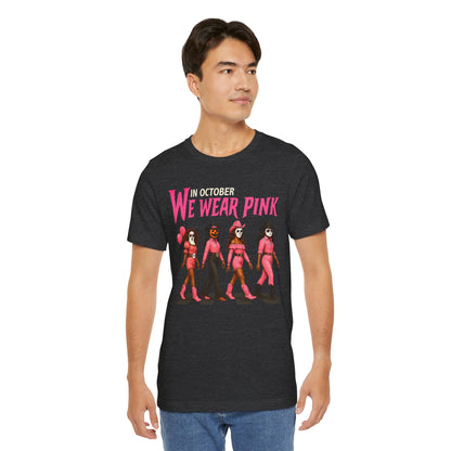 In October We Wear Pink Shirt – Spooky Cowgirl Western Halloween Tee