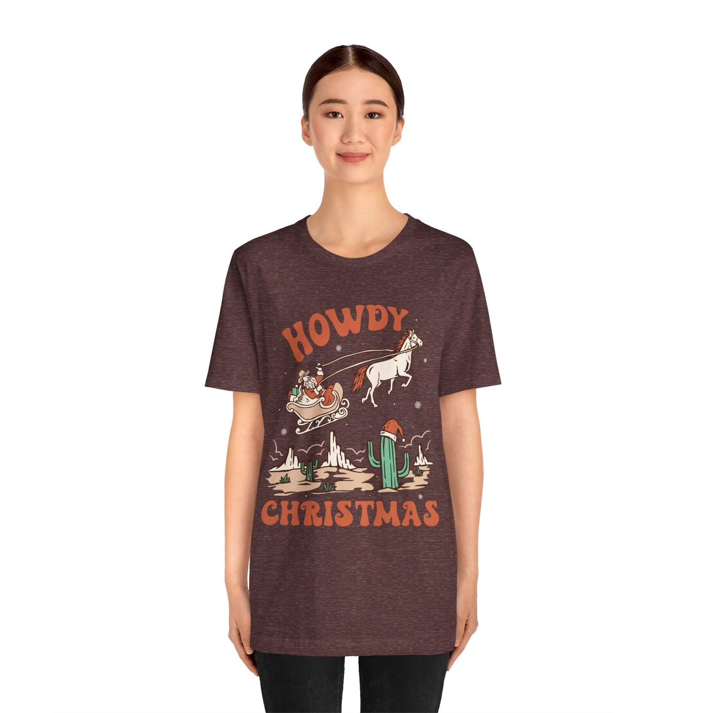 Howdy Christmas Shirt – Vintage Cowboy Santa on Horse Retro Western Holiday Tee