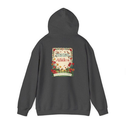 Abide in Me Hoodie – Faithful Blooms Bible Scripture Christian Pullover