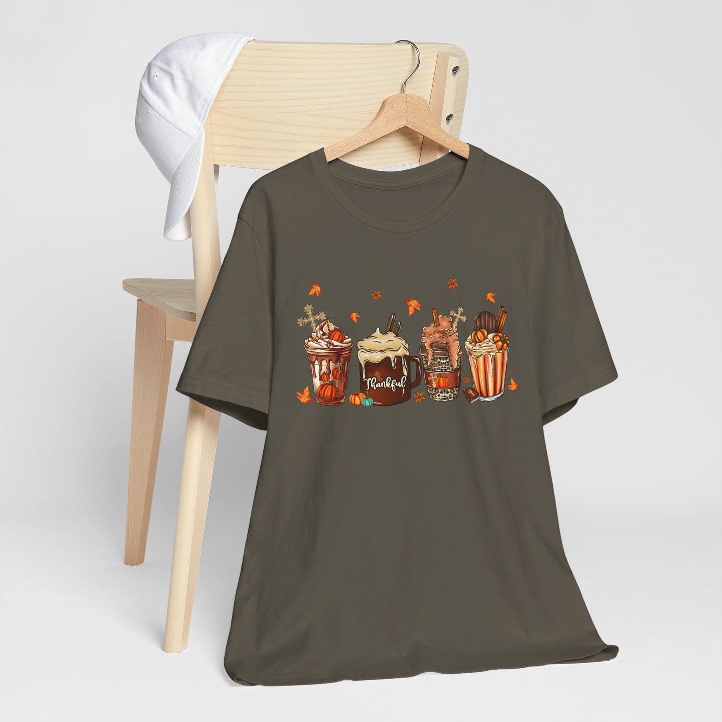 Thankful Pumpkin Spice & Jesus Shirt – Christian Coffee Cup Fall Thanksgiving Tee