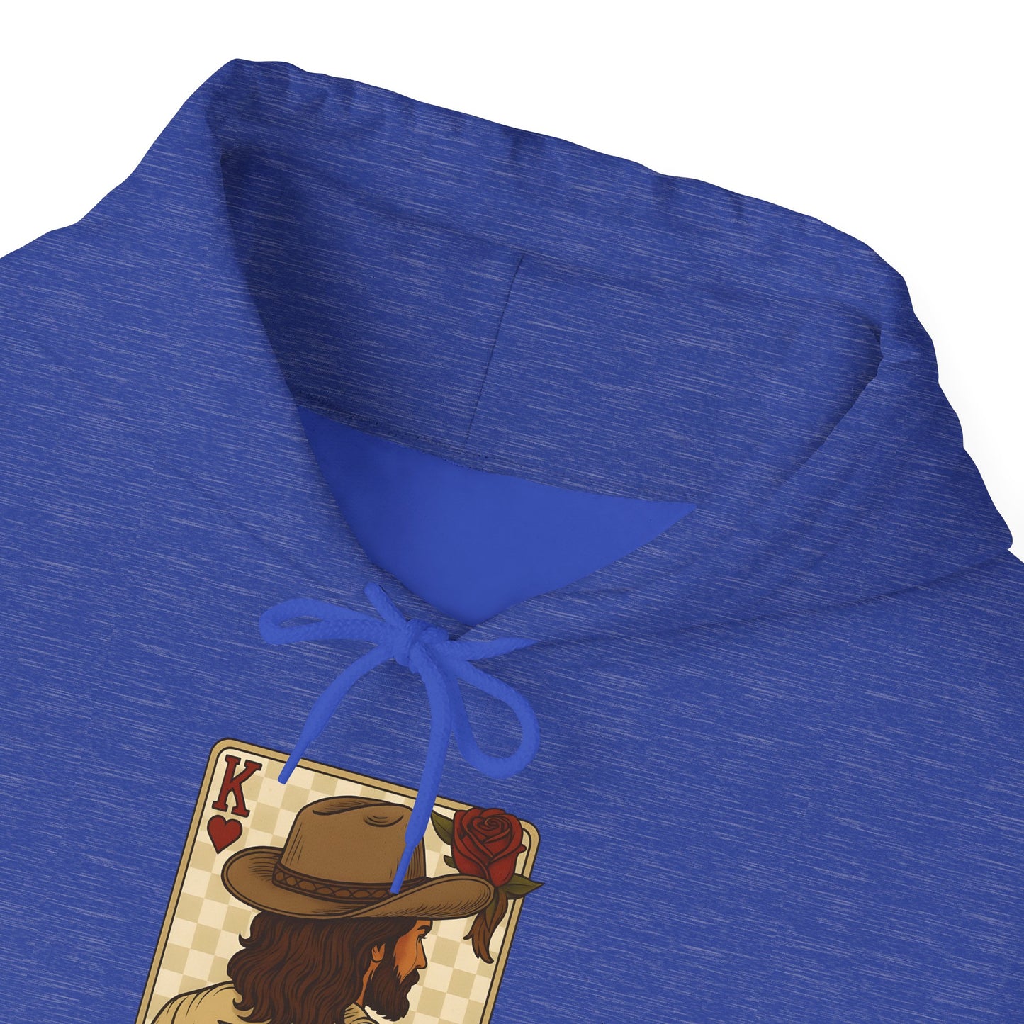 Jesus Is King Hoodie – Western Christian Playing Card Cowboy Retro Pullover