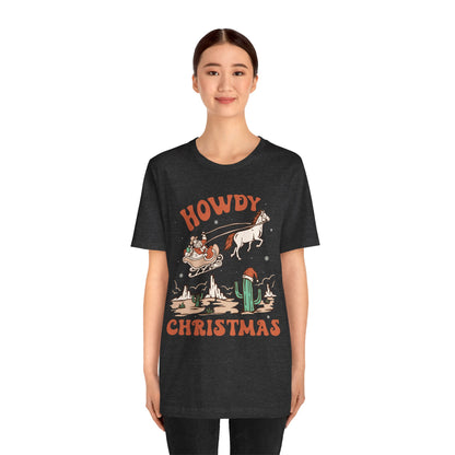 Howdy Christmas Shirt – Vintage Cowboy Santa on Horse Retro Western Holiday Tee