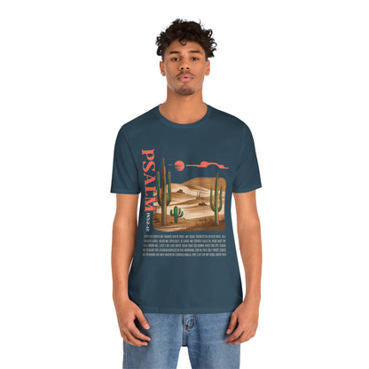 Psalm 143:2–12 Boho Retro Western Christian Howdy Jesus T-Shirt, Desert-Inspired Scripture Tee