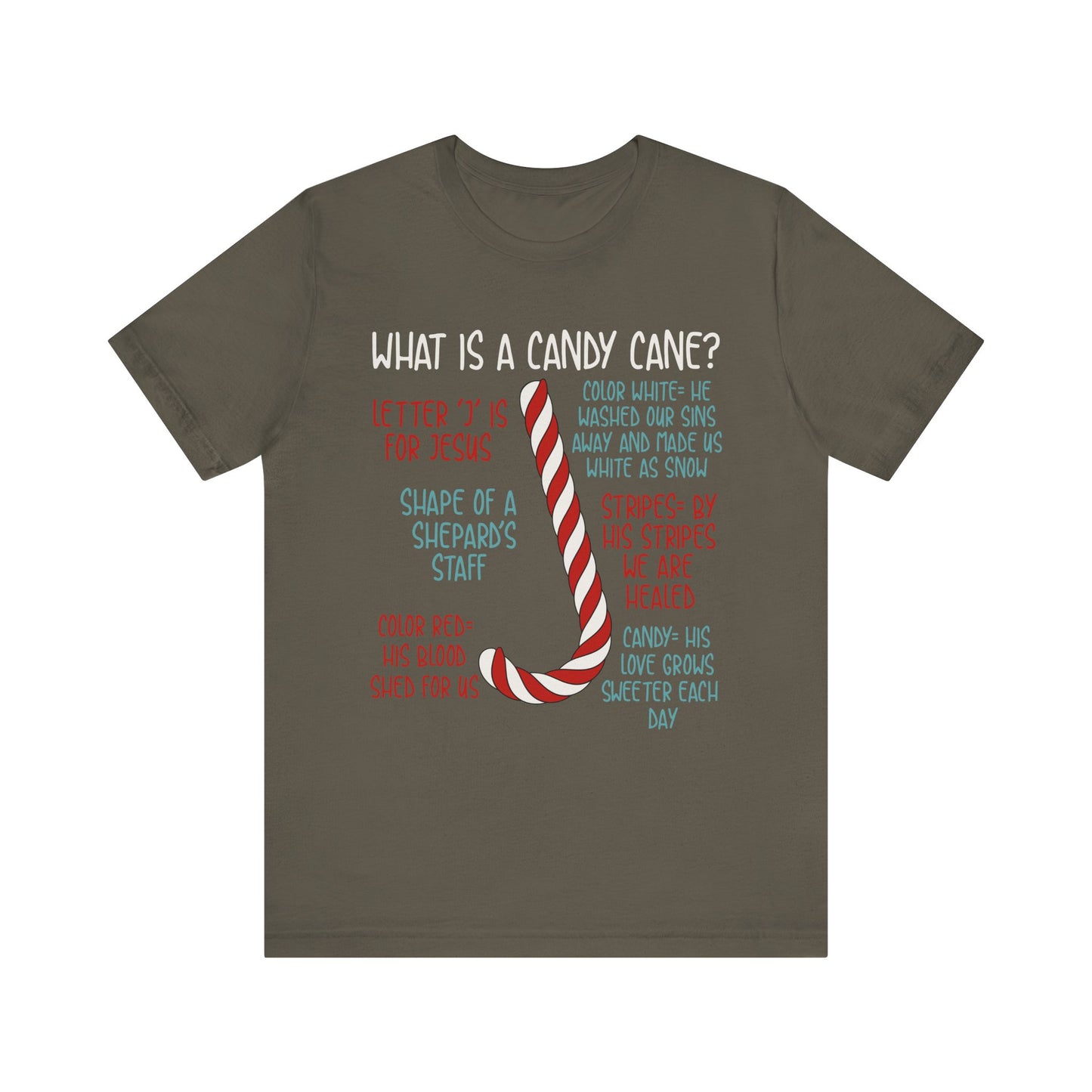 Candy Cane Christmas Christian Shirt – Believe Faith God Holiday Tee