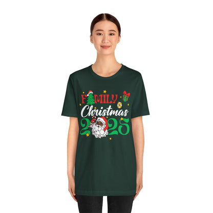 Family Christmas 2025 Shirt – Black Santa Afrocentric Matching Holiday Tee