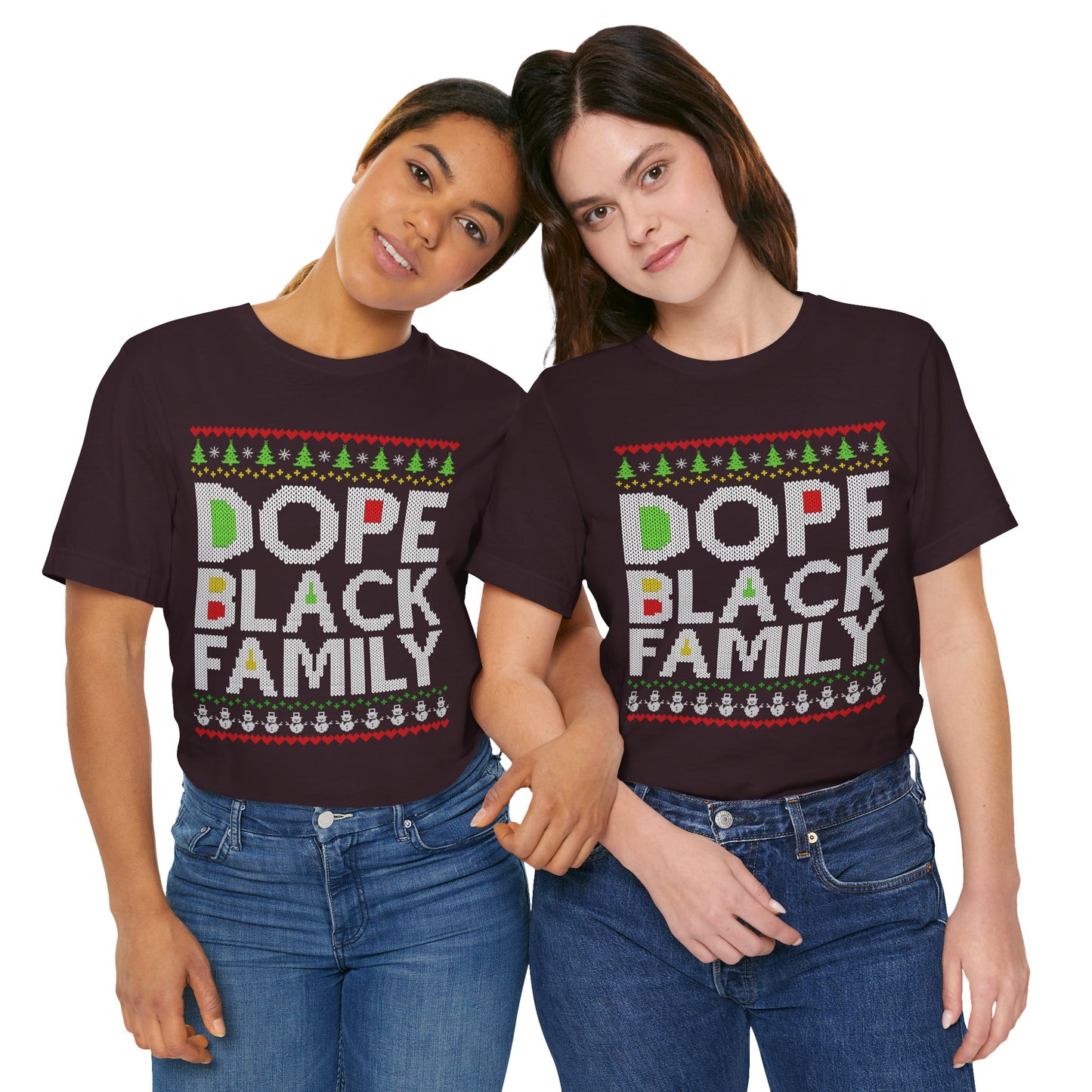 Dope Black Family Ugly Christmas Sweater – Afrocentric Holiday Shirt, Funny Matching Christmas Tee for Proud Black Families