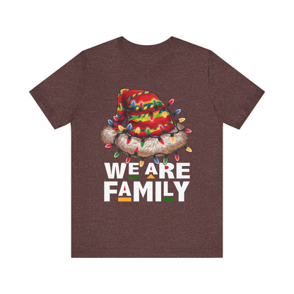 We Are Family Black Christmas Shirt – Afrocentric Matching Holiday Melanin Tee