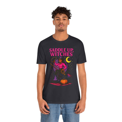 Saddle Up Witches Shirt – Black Cowgirl Western Halloween Tee