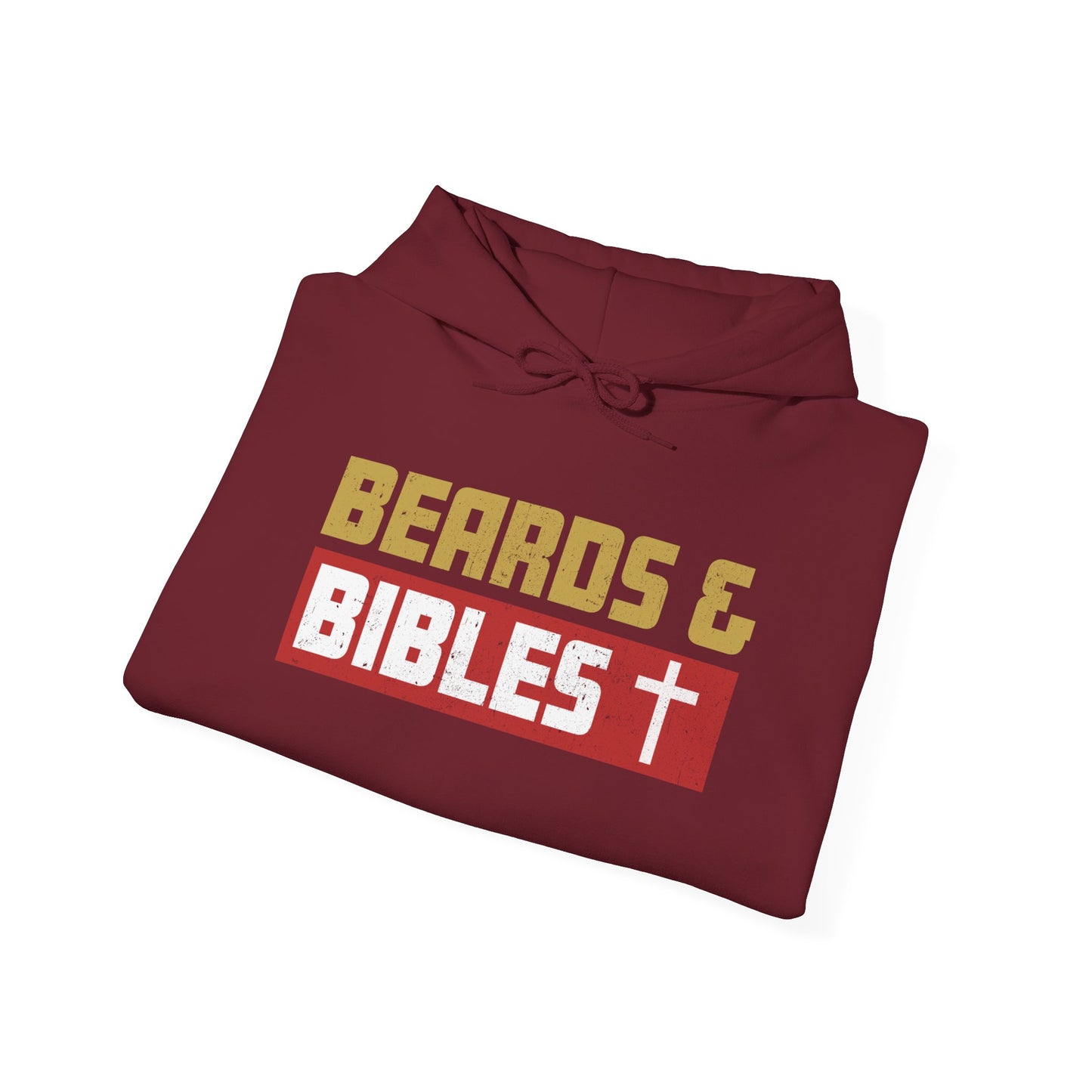 Beards and Bibles Dad Hoodie – Christian Retro Father’s Day Pullover