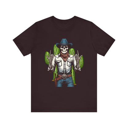 Skeleton Cowboy Howdy Shirt – Rock Hand Skull Western Rodeo Texas Tee