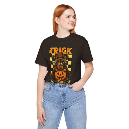 Trick or Treat Cowboy Raccoon Shirt – Cute Western Pumpkin Halloween Tee