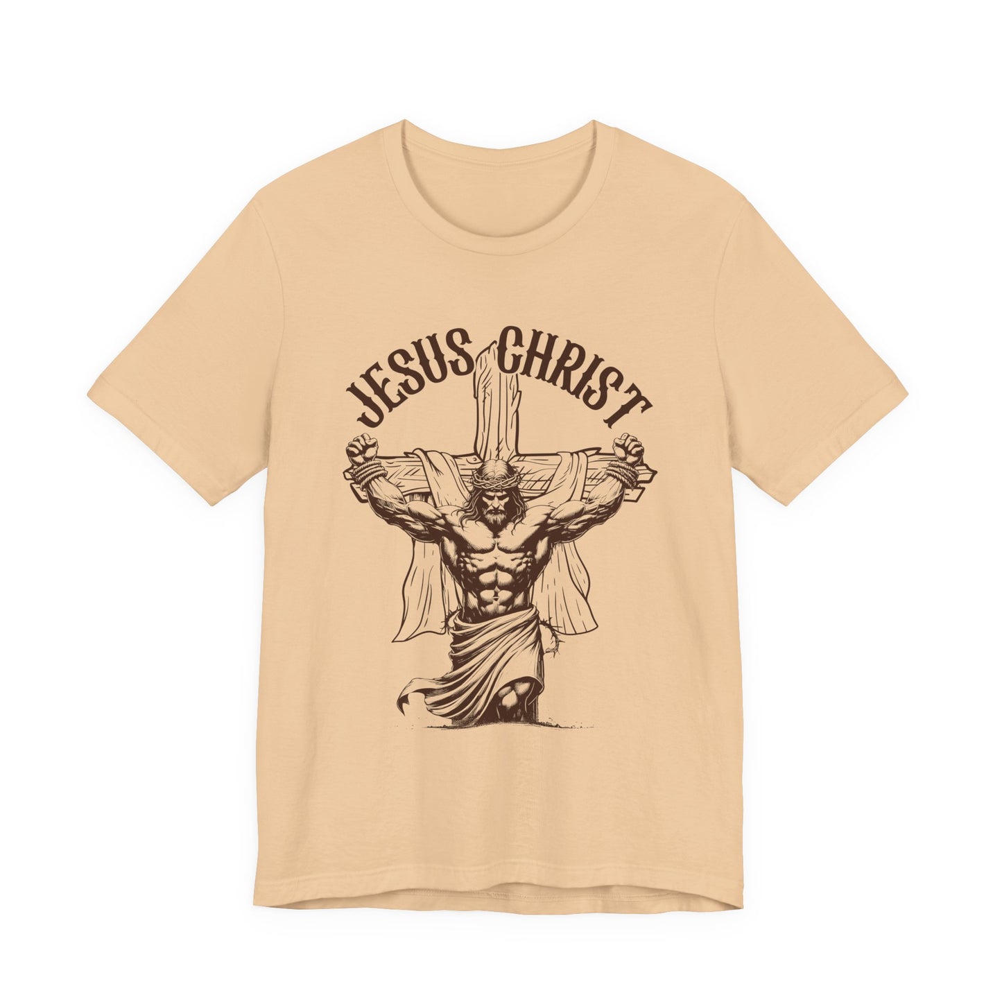 Jesus Christ Cross Faith Funny  Christian Workout Gym Retro T-Shirt