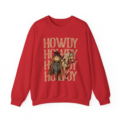 Howdy Black Cowgirl Sweatshirt – Country Western Rodeo Melanin Texas Pullover