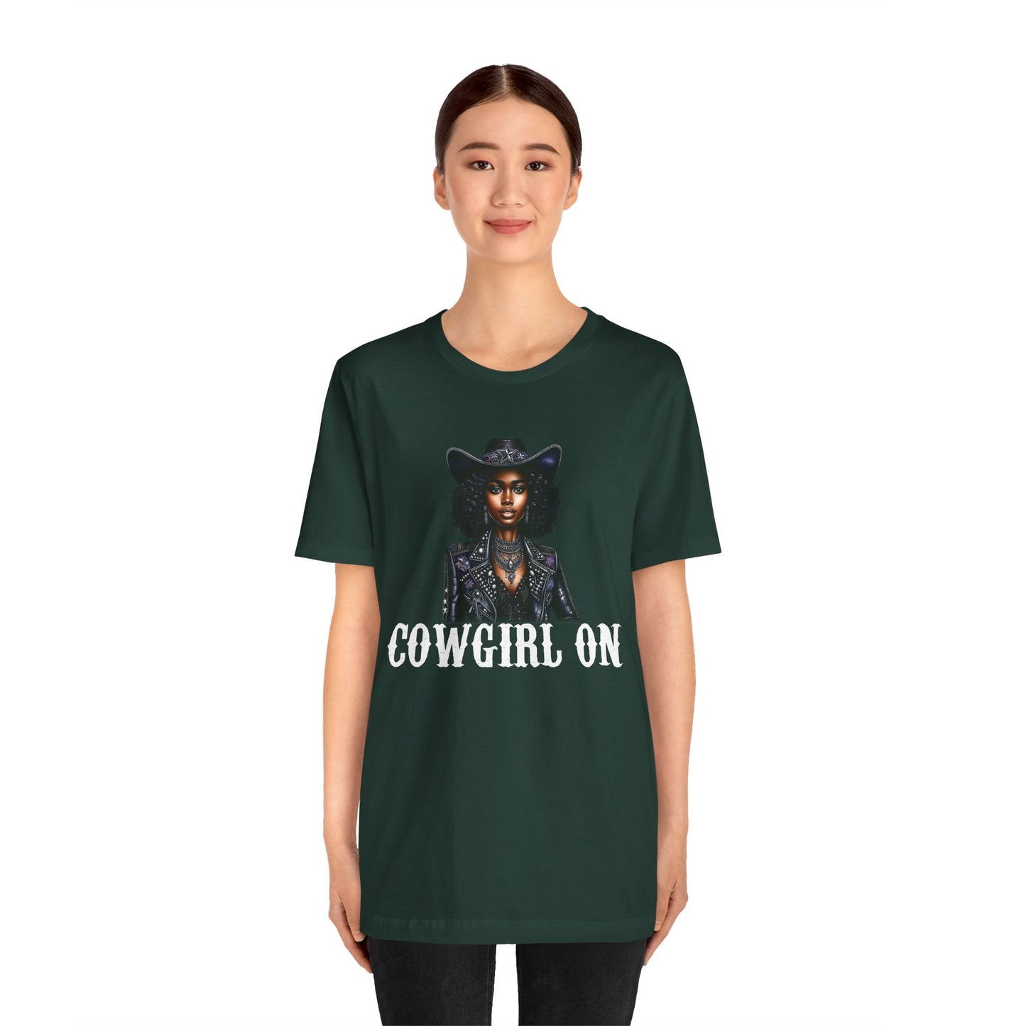 Cowgirl on Black Shirt – Howdy Southern Western Rodeo Texas Tee