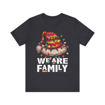 We Are Family Black Christmas Shirt – Afrocentric Matching Holiday Melanin Tee