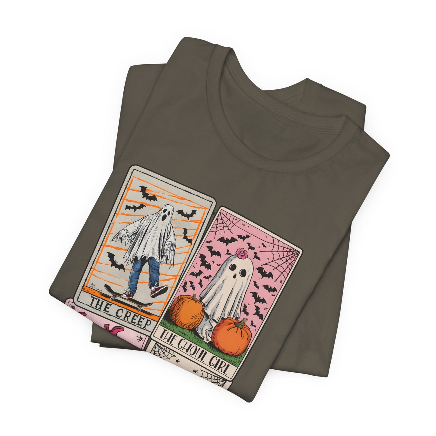 Halloween Tarot Card Ghost Shirt – The Creep, The Ghoul Girl, The Floaty Tee