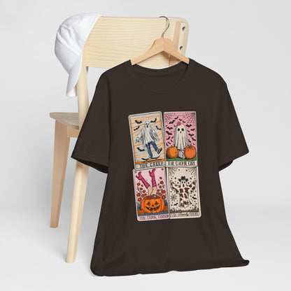Halloween Tarot Card Ghost Shirt – The Creep, The Ghoul Girl, The Floaty Tee