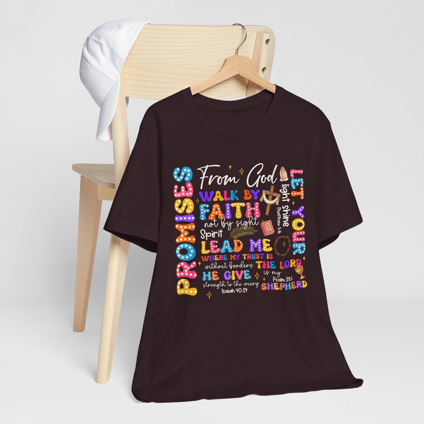 Walk by Faith Not by Sight Shirt – Christian 2 Corinthians 5:7 Groovy Scripture Tee