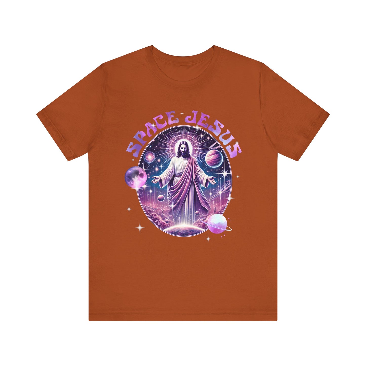 Space Jesus Galaxy Shirt – Cosmic Christian Planet Faith Graphic Unisex Tee