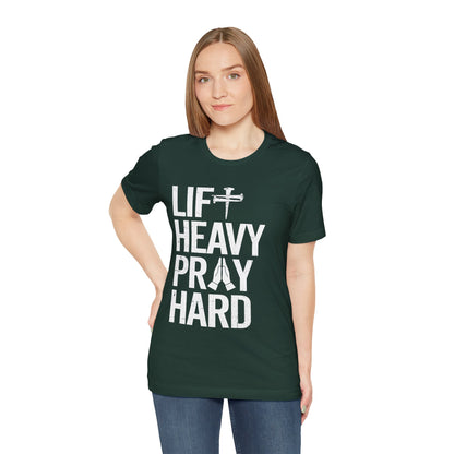 Lift Heavy Pray Hard Cross Nails Trendy Christ Gym Vintage T-Shirt