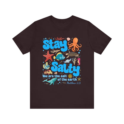 Stay Salty Shirt – Matthew 5:13 Christian Faith Ocean Kids Teachers Tee
