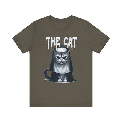 Spooky Cat Nun Halloween Creepy Cat Lovers Spooky Season T-Shirt