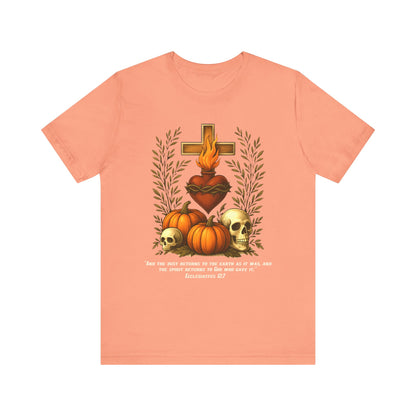 Sacred Heart Halloween Shirt – Jesus Skulls Pumpkins Christian Cross Tee
