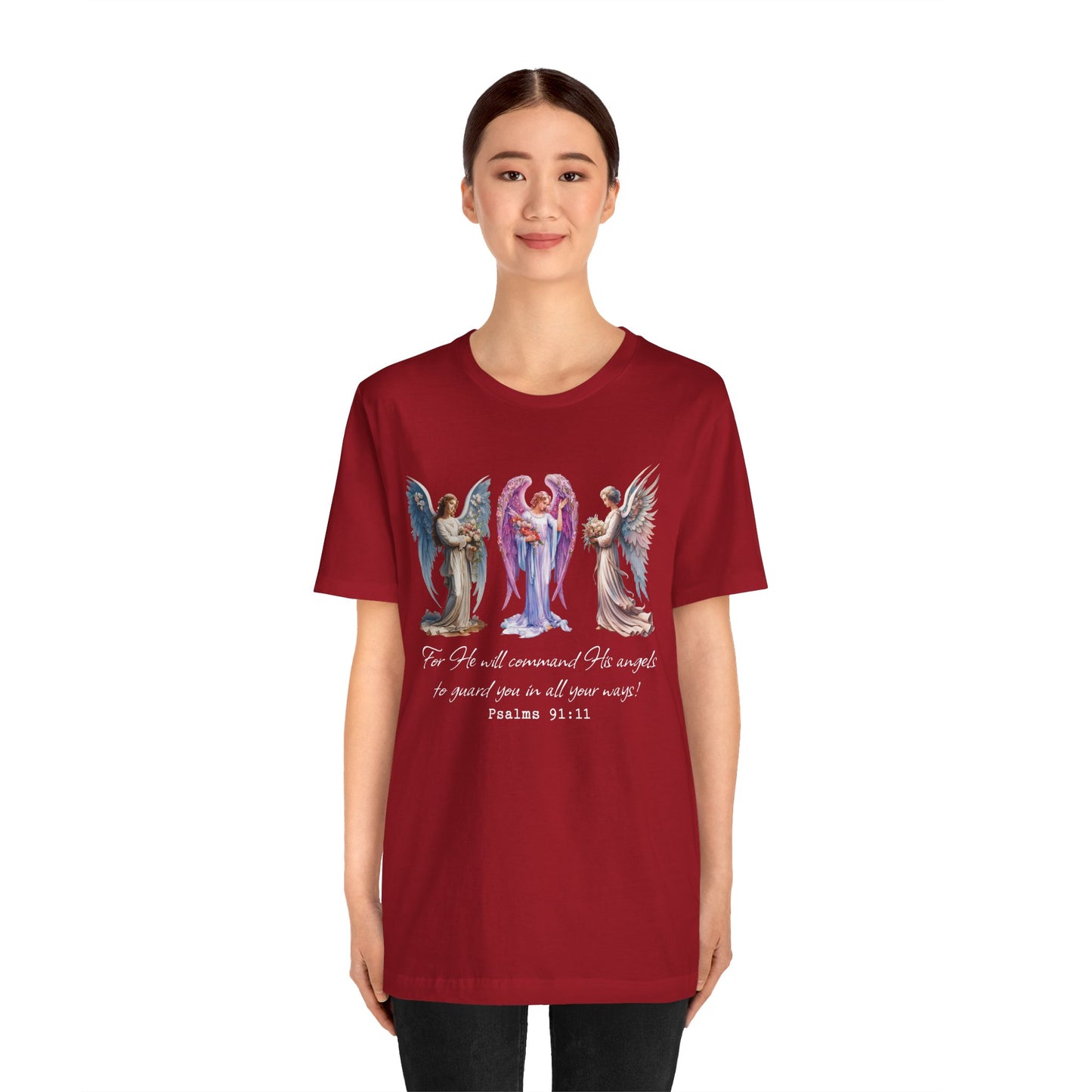 Angel Guardian Shirt – Christian Bible Verse Psalm 91:11 Faith Tee