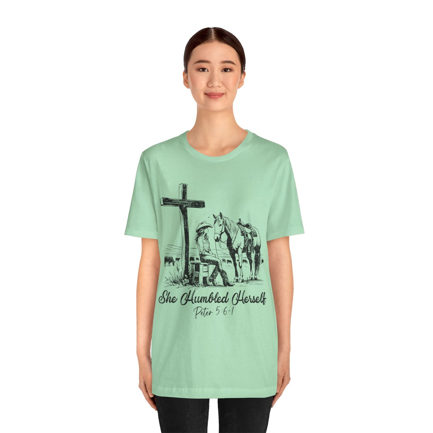 She Humbled Herself Shirt – Christian Faith Western Rodeo Country Tee