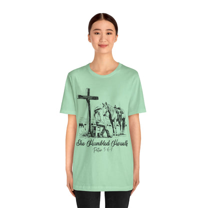 She Humbled Herself Shirt – Christian Faith Western Rodeo Country Tee