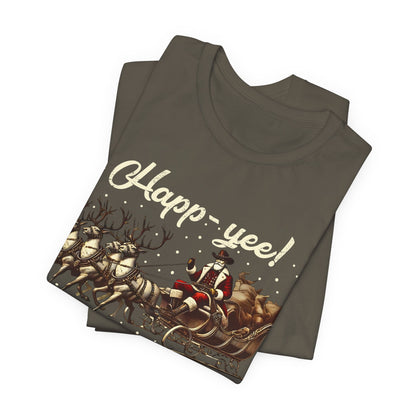 Happy Yeehaw Holidays Shirt – Funny Western Howdy Santa Christmas Tee