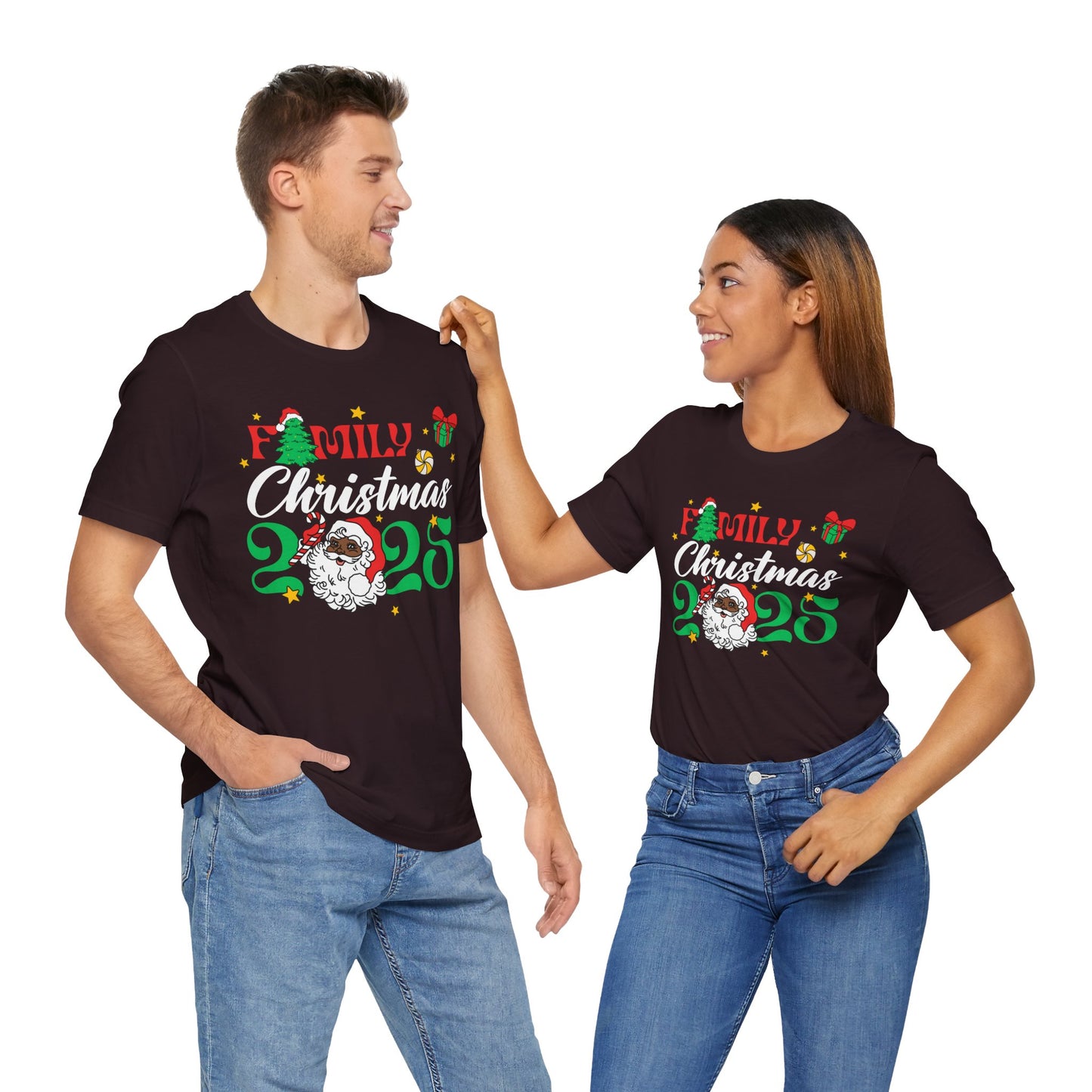 Family Christmas 2025 Shirt – Black Santa Afrocentric Matching Holiday Tee