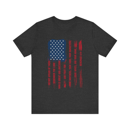 Legacy Dads Shirt – USA Flag Nehemiah 4:14 Christian Men’s Faith Tee