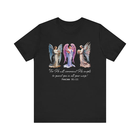 Angel Guardian Shirt – Christian Bible Verse Psalm 91:11 Faith Tee