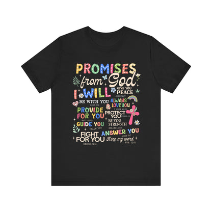 Promises From God Shirt – Christian Women’s Bible Verse Cross Faith Scripture Tee