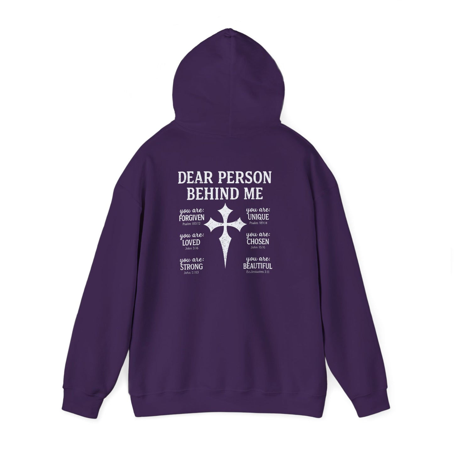 Dear Person Behind Me Hoodie – Bible Verse Christian Faith Cross Pullover