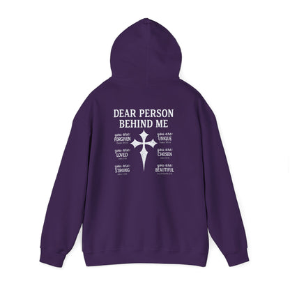 Dear Person Behind Me Hoodie – Bible Verse Christian Faith Cross Pullover