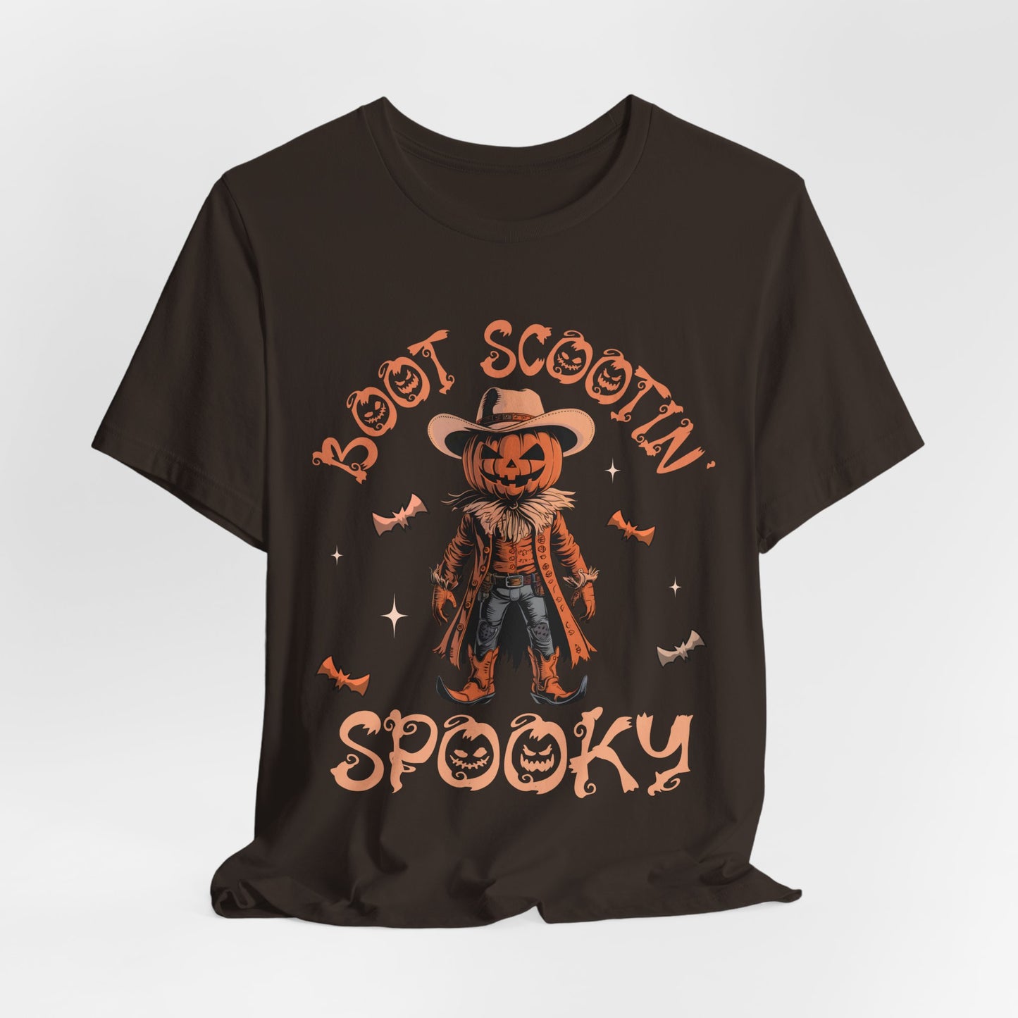 Boot Scootin’ Spooky Shirt – Funny Cowboy Pumpkin Head Western Halloween Tee