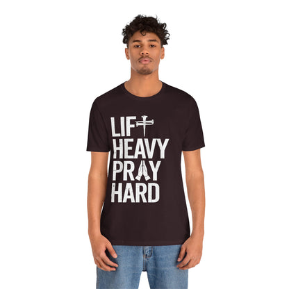 Lift Heavy Pray Hard Cross Nails Trendy Christ Gym Vintage T-Shirt