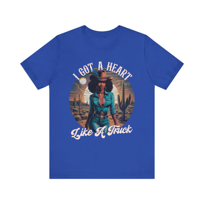 Heart Like A Truck Shirt – Black Cowgirl Christian Desert Western Tee