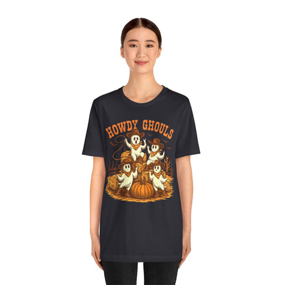 Howdy Ghouls Shirt – Cute Ghost Cowboy Halloween Tee, Western Rodeo Texas Fall Outfit